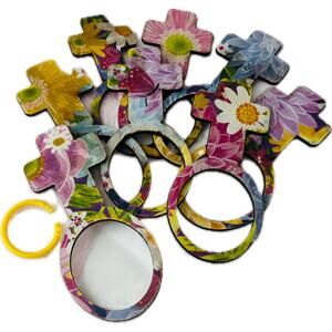 Floral Cross Napkin Rings –, Easter, Baptism, Communion, Wedding